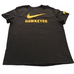 The Nike Tee Iowa Hawkeyes Sz XL T-Shirt Black / Gold Short Sleeve